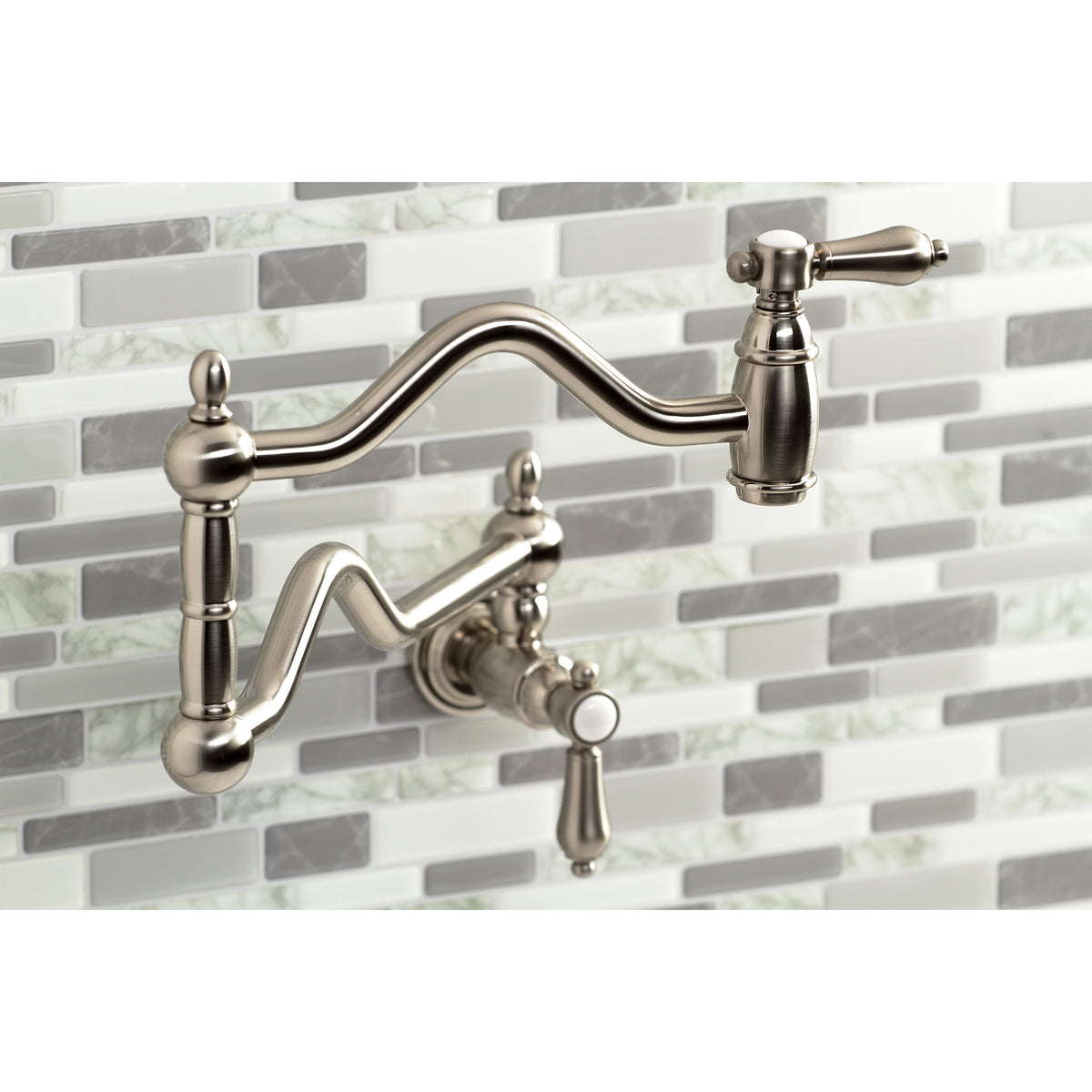 Kingston Brass KS2100BAL Heirloom Wall Mount Pot Filler