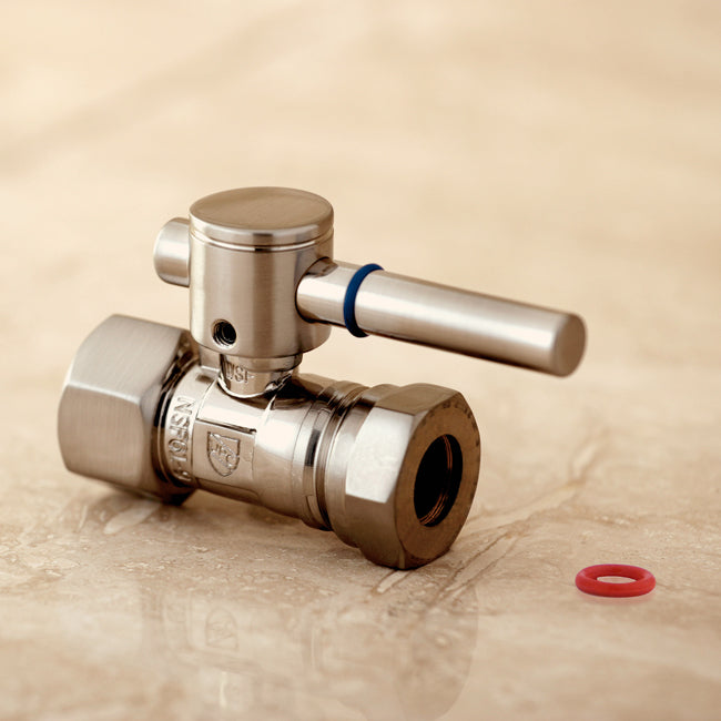 Kingston Brass 1/2" FIP x 1/2" or 7/16" Slip Joint Straight Shut-Off Valve