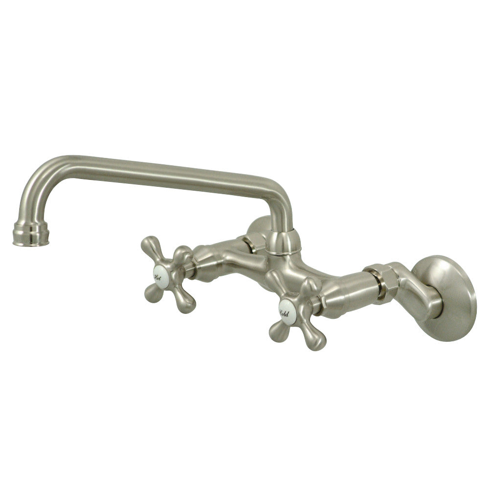 Kingston Brass KS200C Two-Handle Adjustable Center Wall Mount Kitchen Faucet