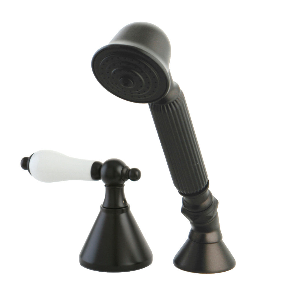 Kingston Brass Deck Mount Hand Shower with Diverter for Roman Tub Faucet