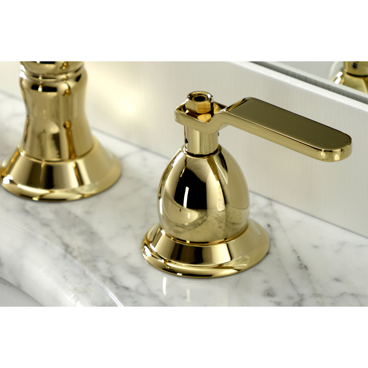 Kingston Brass KS1970KL Whitaker Widespread Bathroom Faucet with Brass Pop-Up