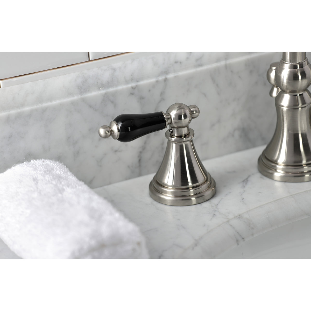 Kingston Brass KS2982PKL Duchess Widespread Bathroom Faucet with Brass Pop-Up