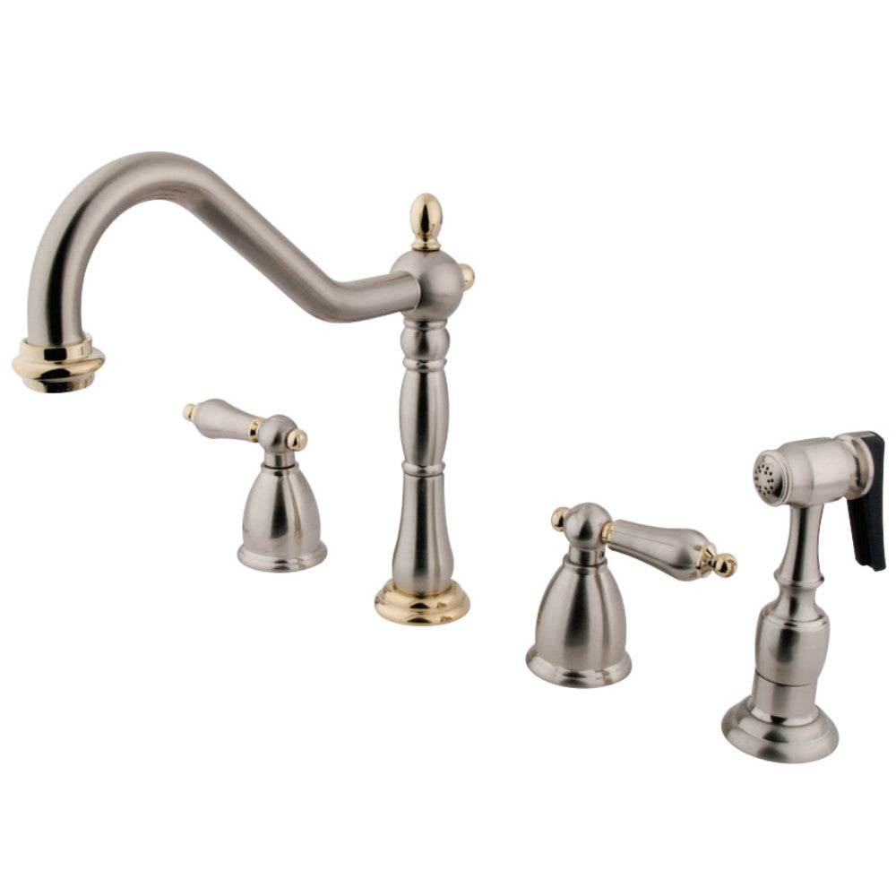 Kingston Brass KB1791ALBS Widespread Kitchen Faucet