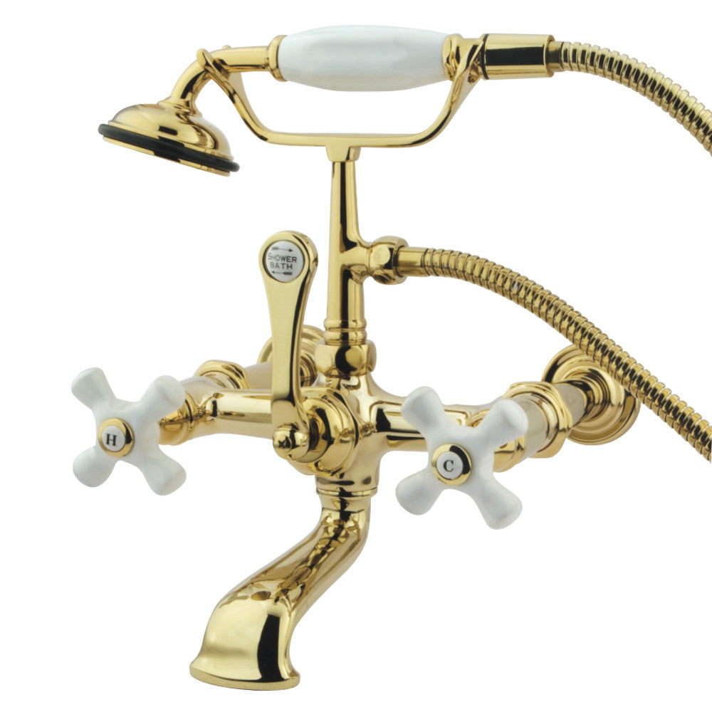Vintage 7-Inch Wall Mount Tub Faucet with Hand Shower