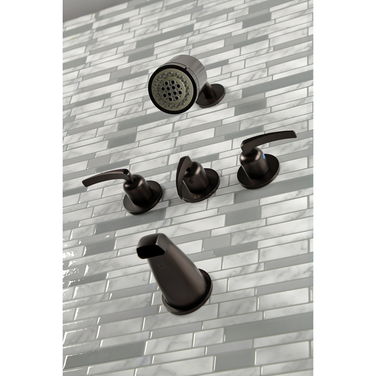 Centurion Three-Handle Tub and Shower Faucet