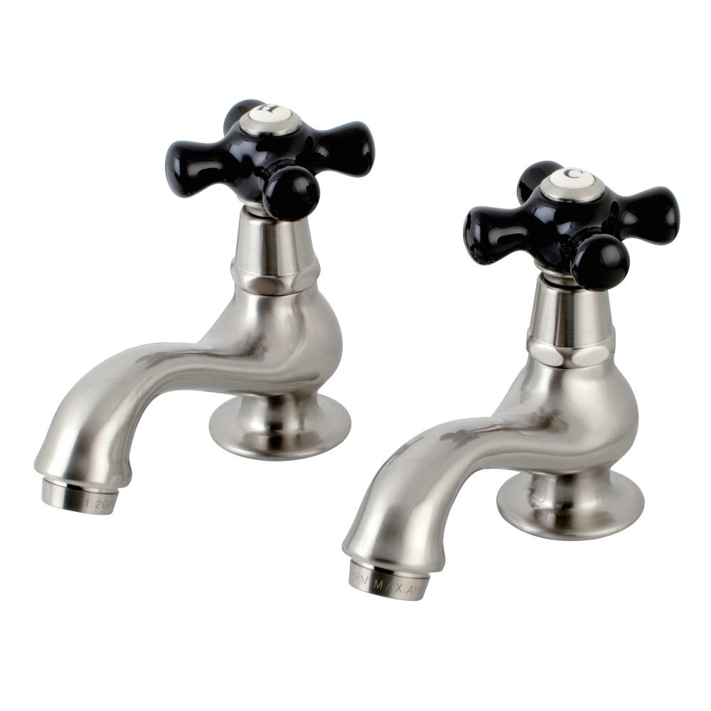 Kingston Brass KS1102PKX Basin Tap Faucet with Cross Handle