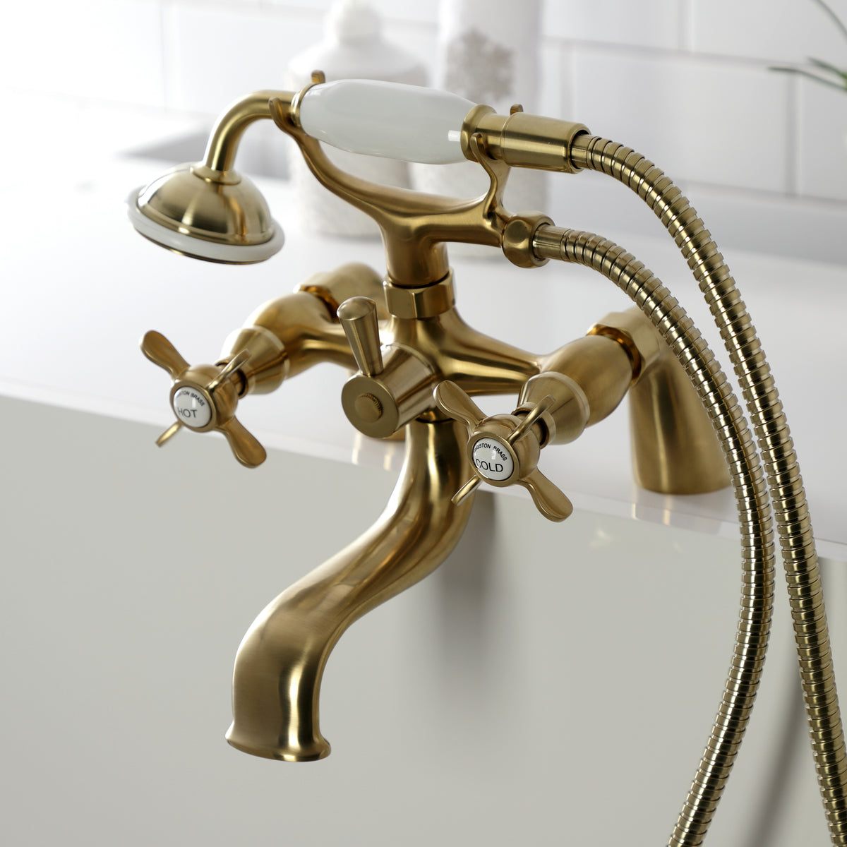 Essex Deck Mount Clawfoot Tub Faucet with Hand Shower