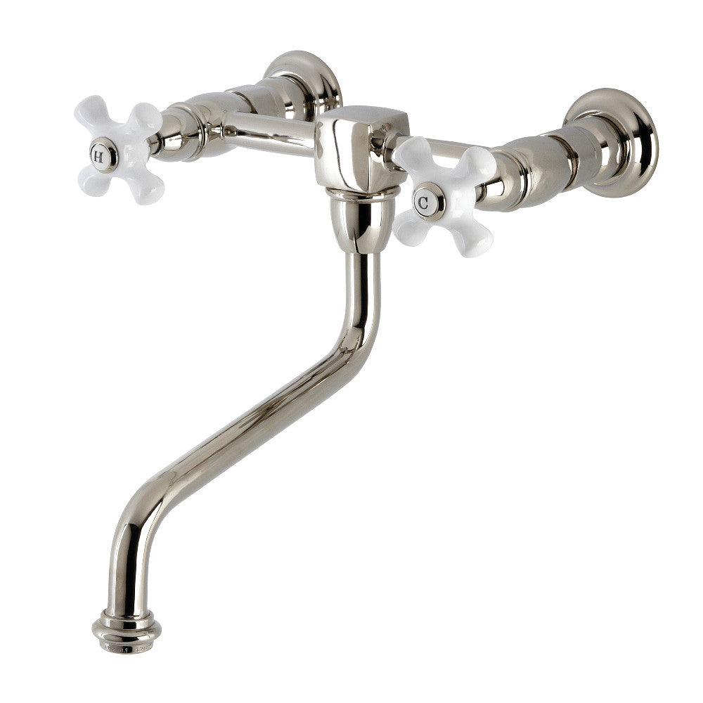 Kingston Brass KS1211PX Heritage Wall Mount Bathroom Faucet