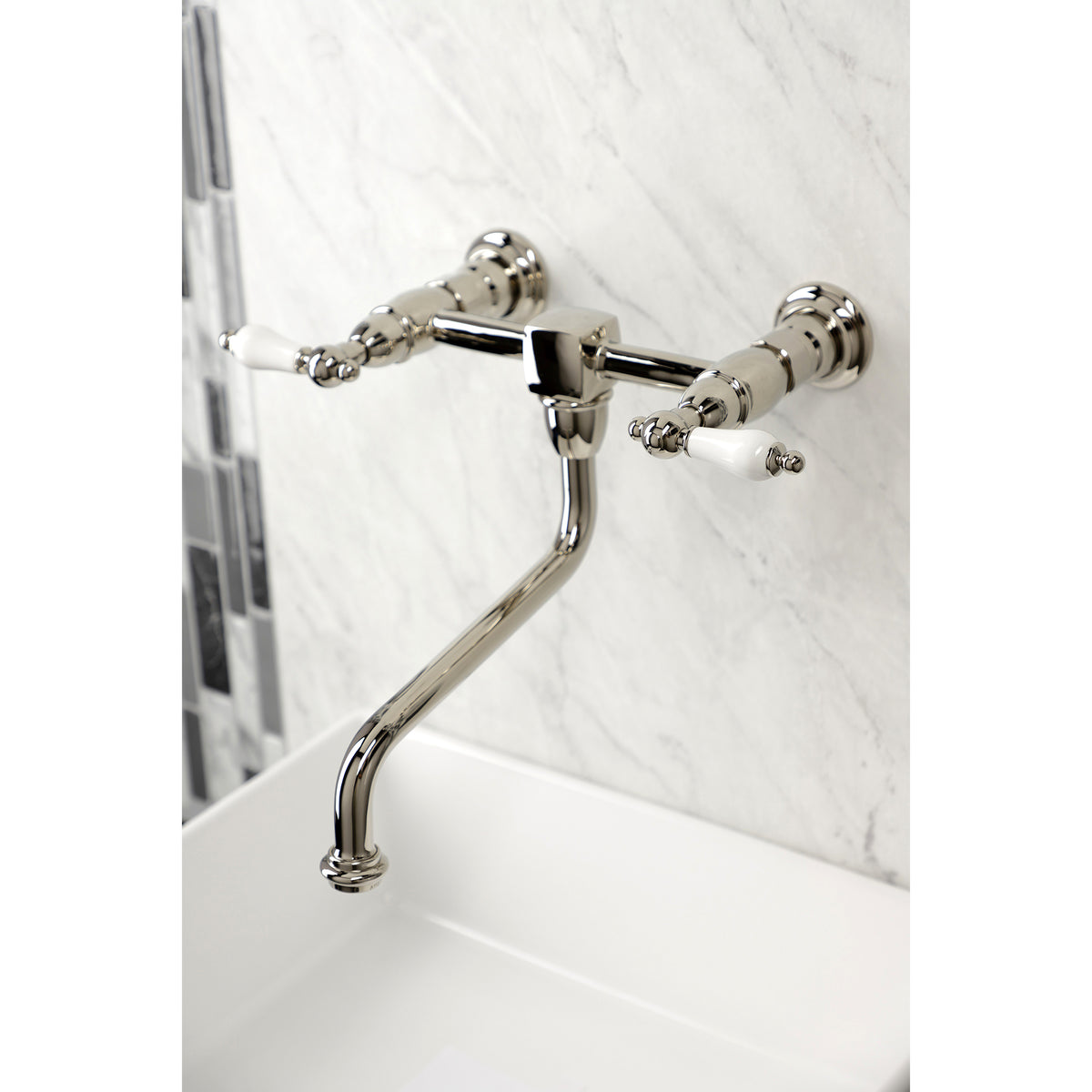 Kingston Brass KS1215PL Heritage Wall Mount Bathroom Faucet
