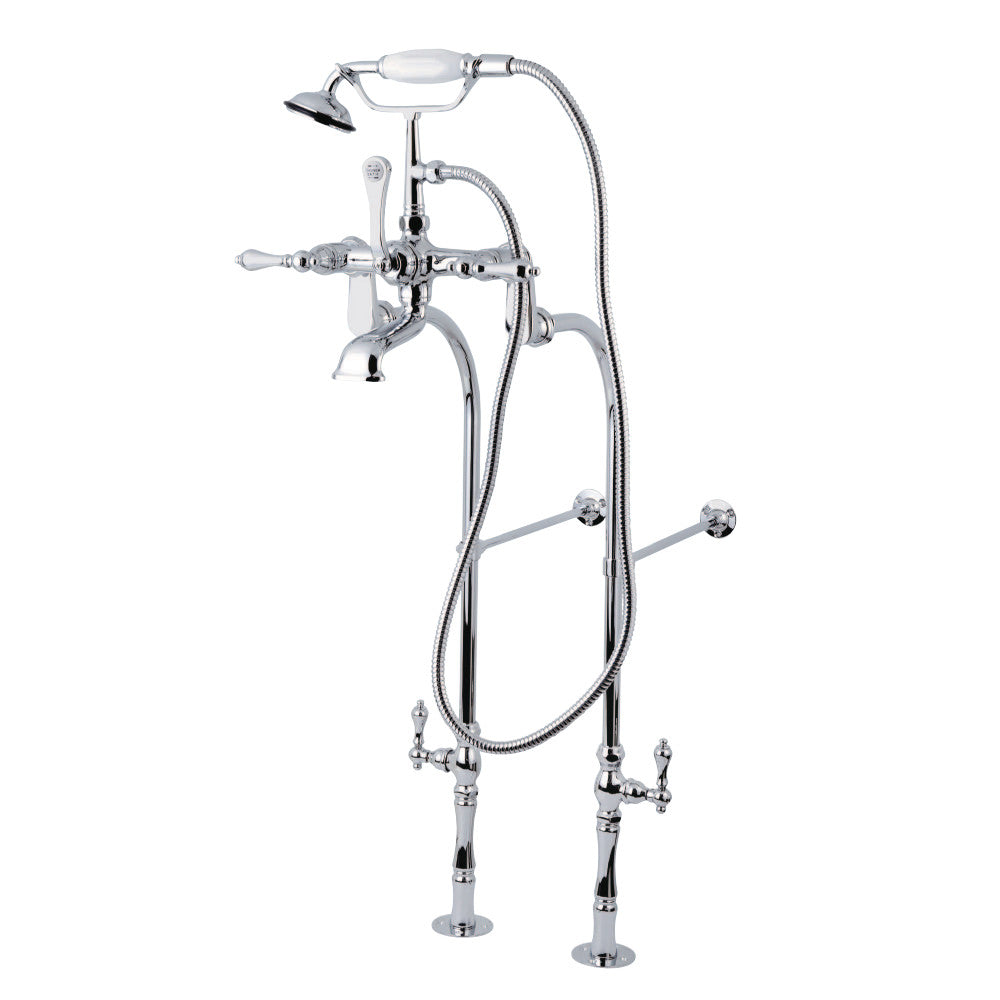 Vintage Freestanding Clawfoot Tub Faucet Package with Supply Line