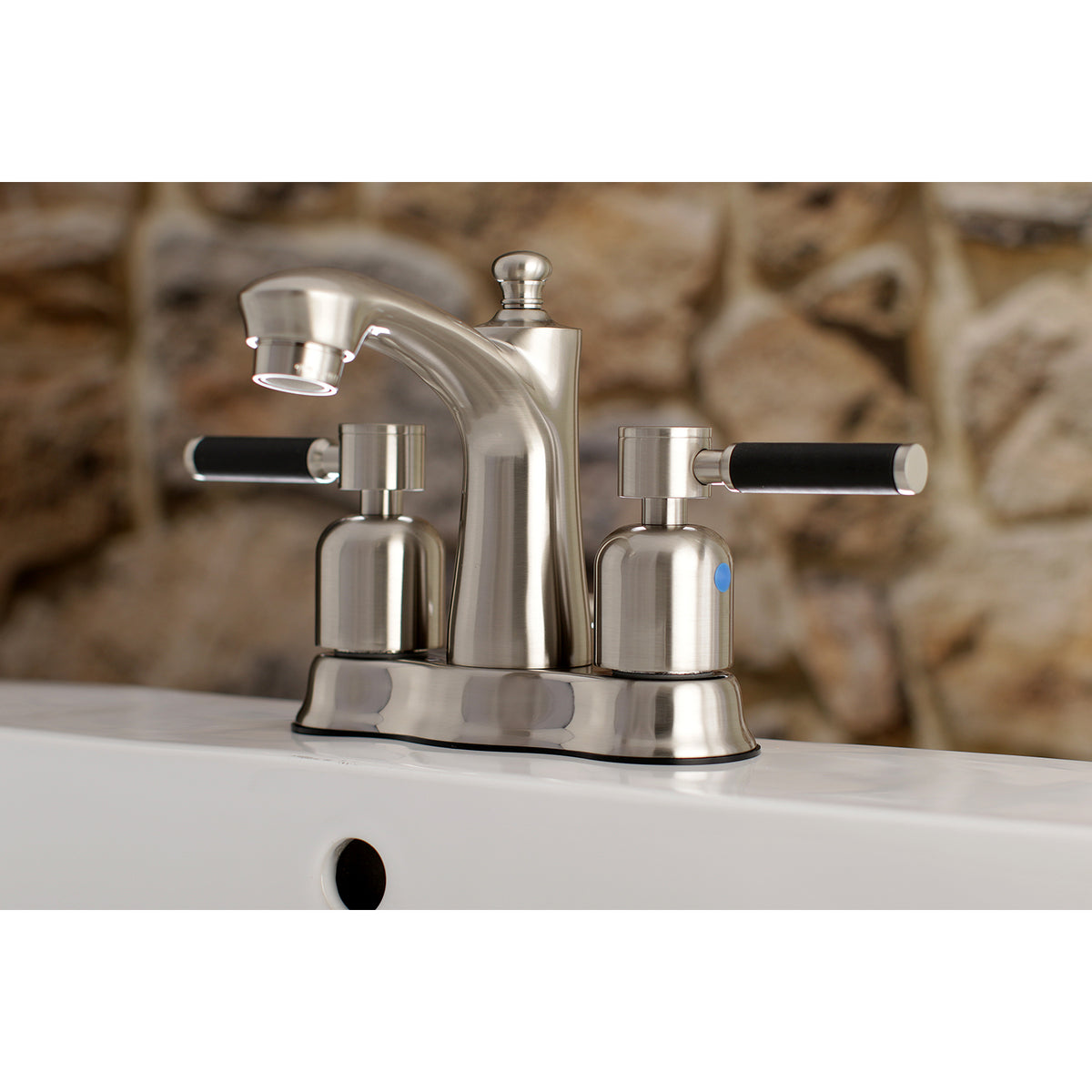 Kingston Brass FB7615DKL 4 in. Centerset Bathroom Faucet