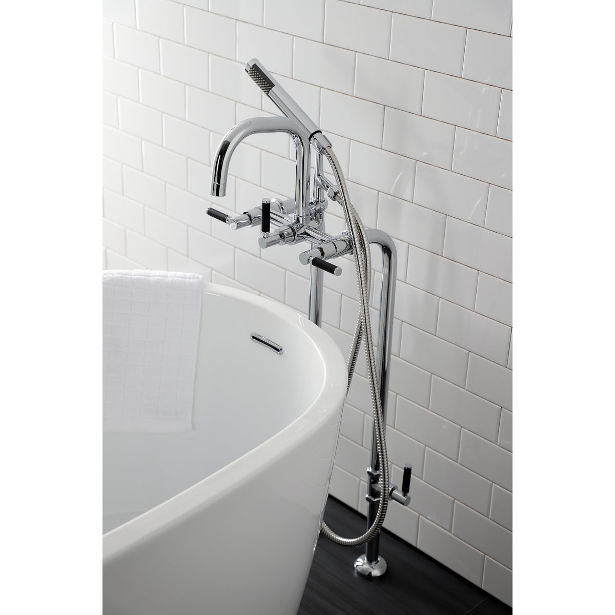 Vintage CCK8406DKL Concord Freestanding Tub Faucet with Supply Line,Stop Valve
