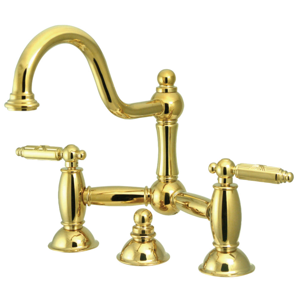 Kingston Brass KS3918GL Restoration Bathroom Bridge Faucet