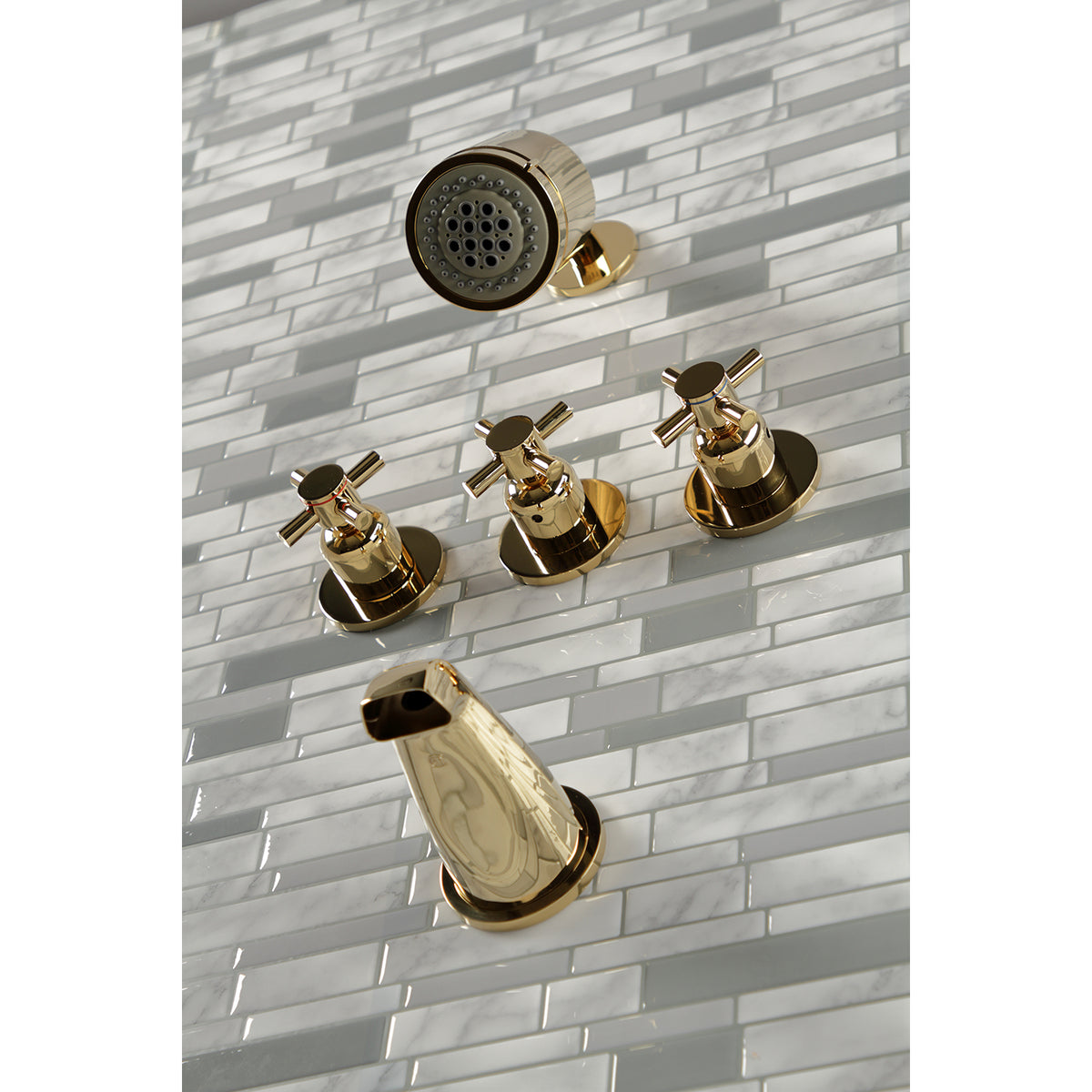 Concord Three-Handle Tub and Shower Faucet