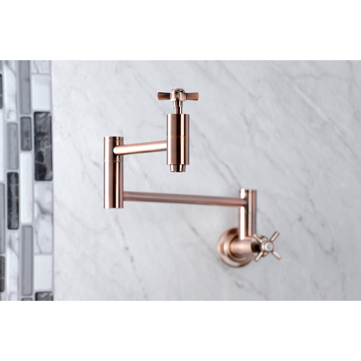 Kingston Brass KS8103ZX Millennium Wall Mount Pot Filler Kitchen Faucet