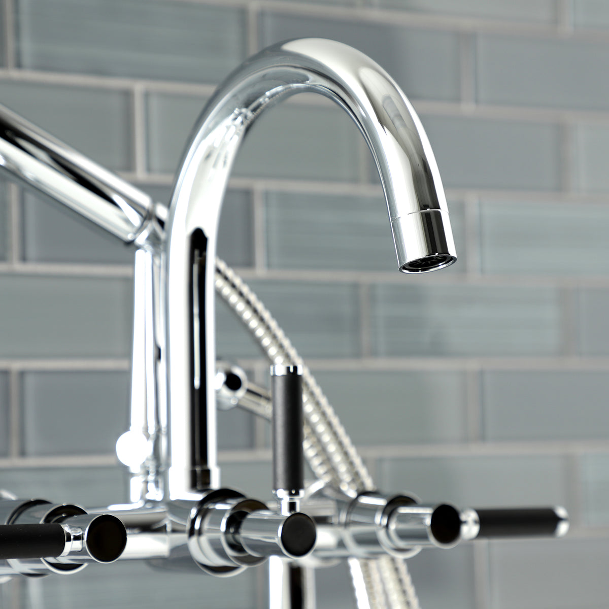 Aqua Vintage Kaiser 7-Inch Deck Mount Clawfoot Tub Faucet