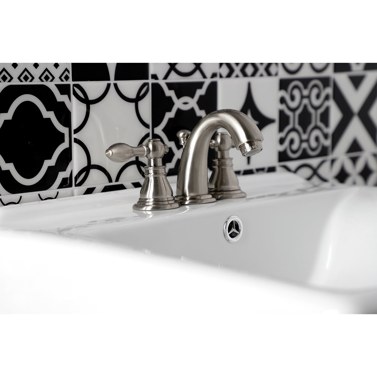 Kingston Brass KB915ACL American Classic Widespread Bathroom Faucet with Retail Pop-Up