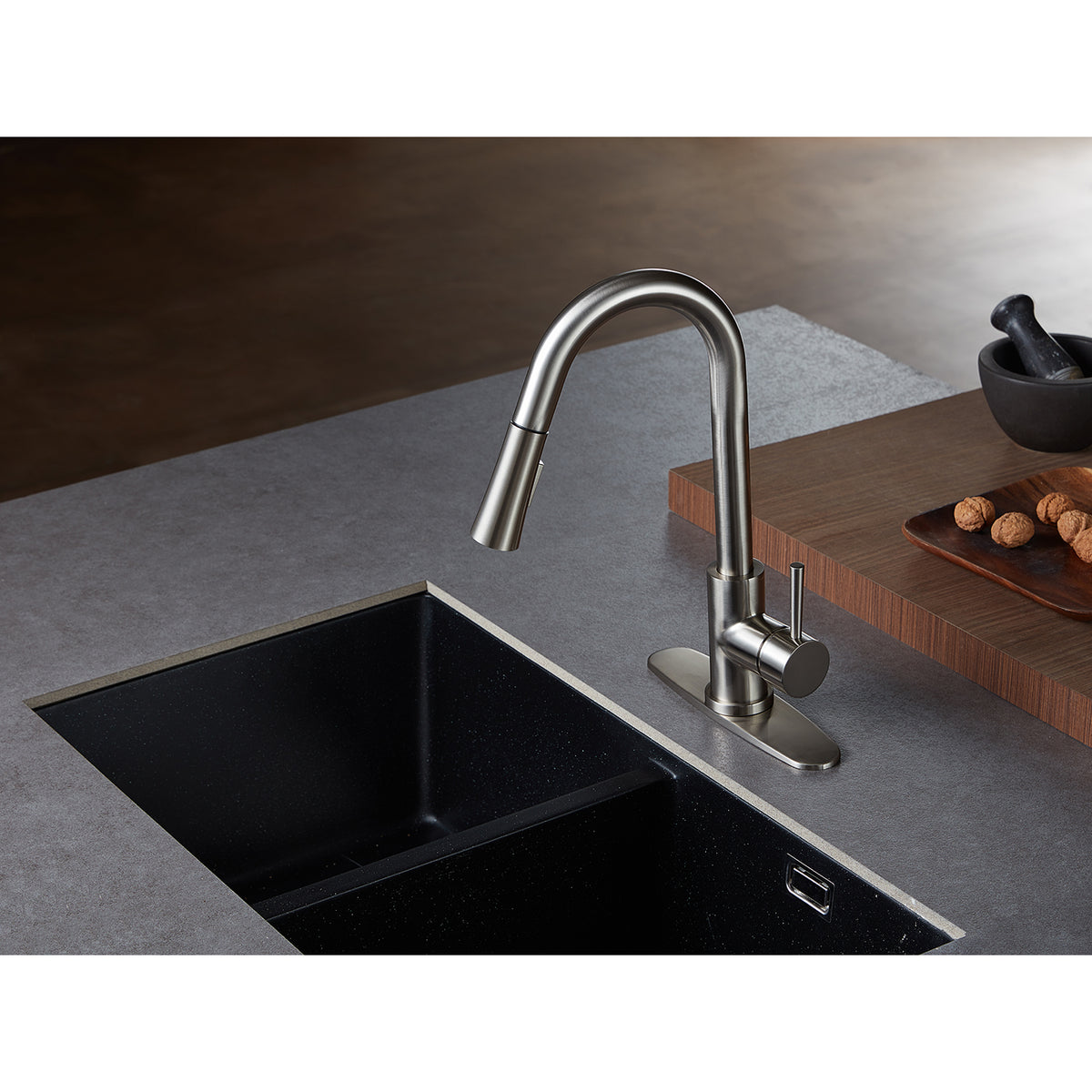 Gourmetier LS8628DL Concord Single-Handle Pull-Down Kitchen Faucet