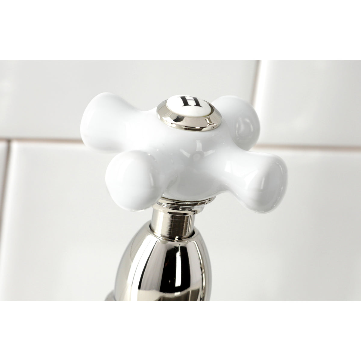 Kingston Brass KS1273PXBS Heritage Bridge Kitchen Faucet with Brass Sprayer