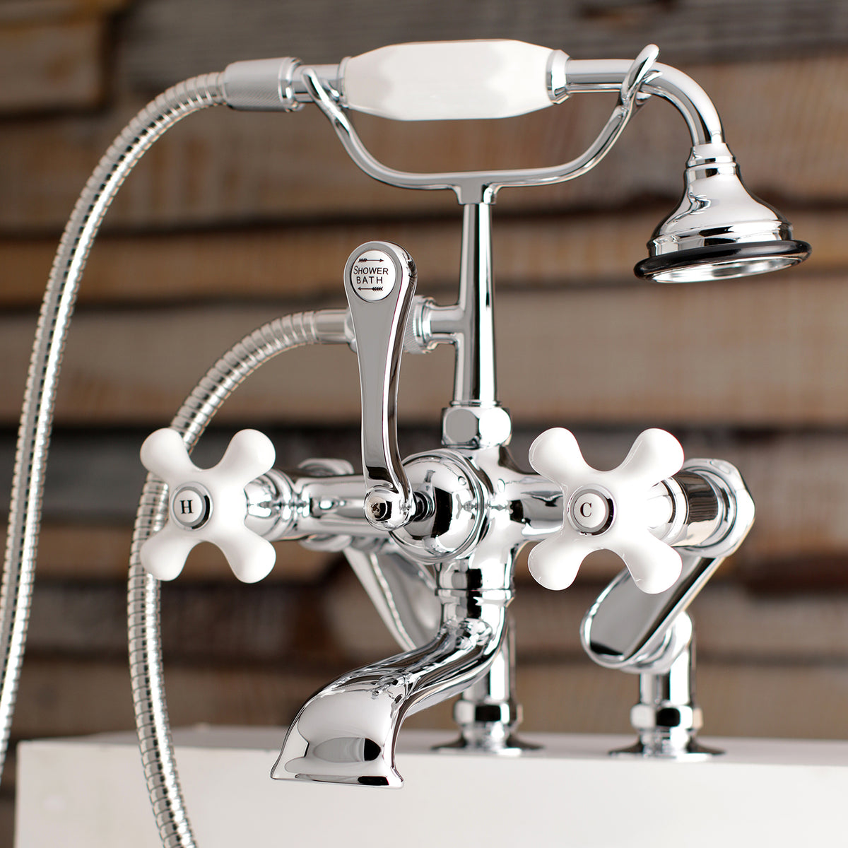 Auqa Vintage 7-inch Adjustable Clawfoot Tub Faucet with Hand Shower