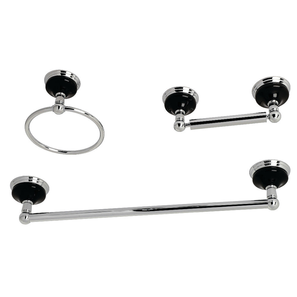 Kingston Brass Water Onyx 3-Piece Bathroom Accessory Set