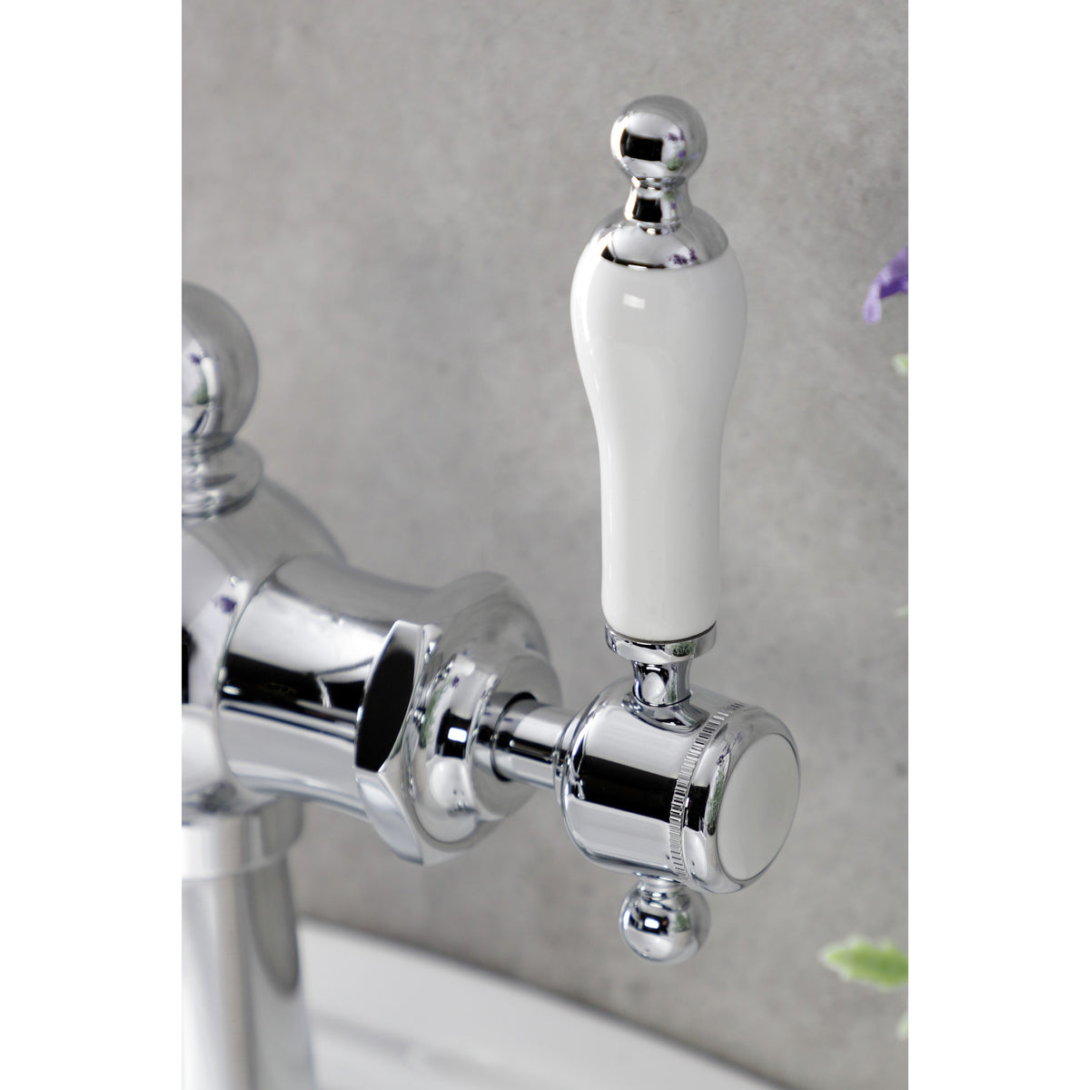 Kingston Brass KSD154KLCP Nautical Single-Handle Bathroom Faucet with Push Pop-Up