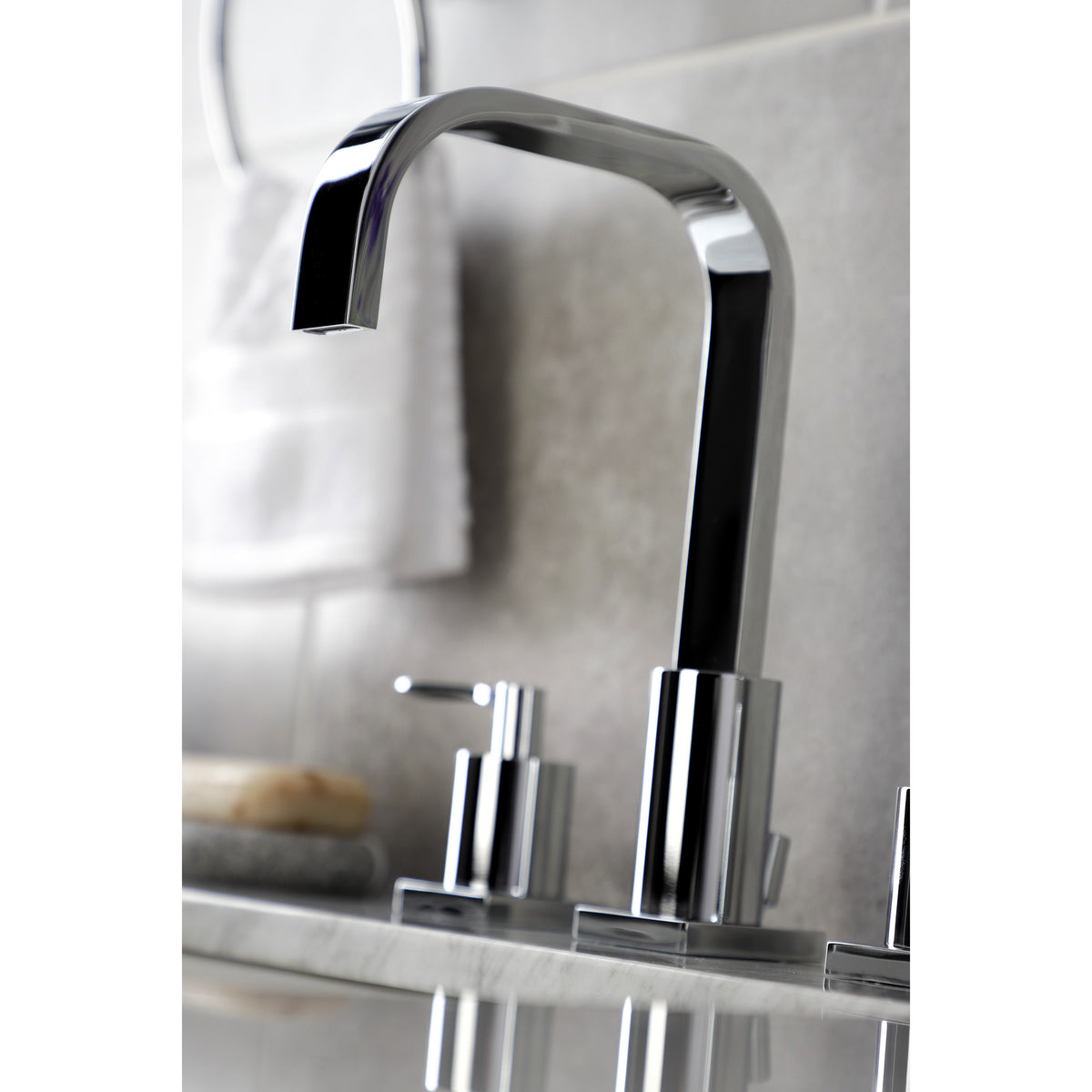 Kingston Brass FSC8961SVL Serena Widespread Bathroom Faucet with Pop-Up Drain