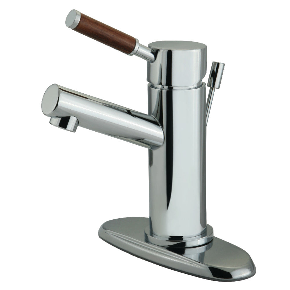 Kingston Brass KS8421DWL Wellington Single-Handle Bathroom Faucet with Brass Pop-Up and Cover Plate