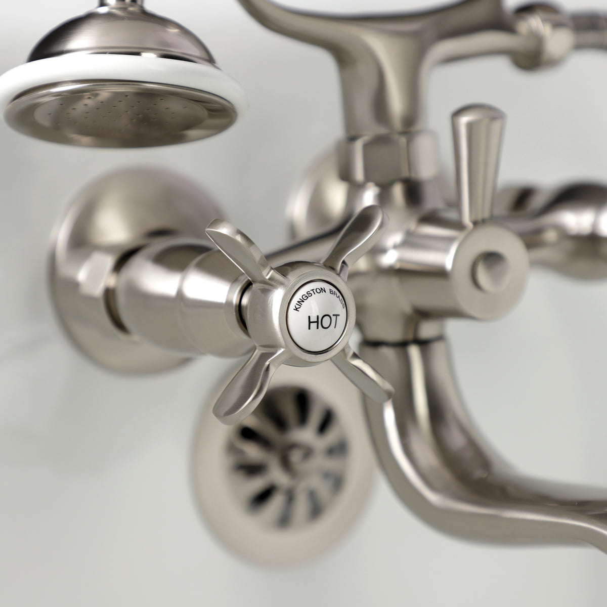 Essex Wall Mount Clawfoot Tub Faucet with Hand Shower