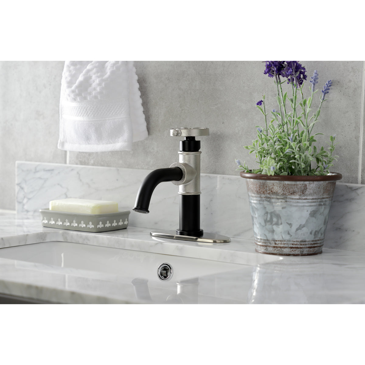 Kingston Brass KSD2824RX Belknap Single-Handle Bathroom Faucet with Push Pop-Up