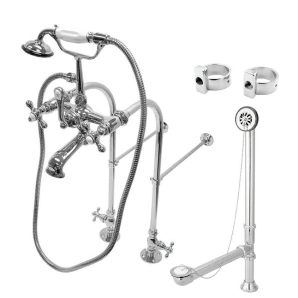 Vintage Freestanding Clawfoot Tub Faucet Combo