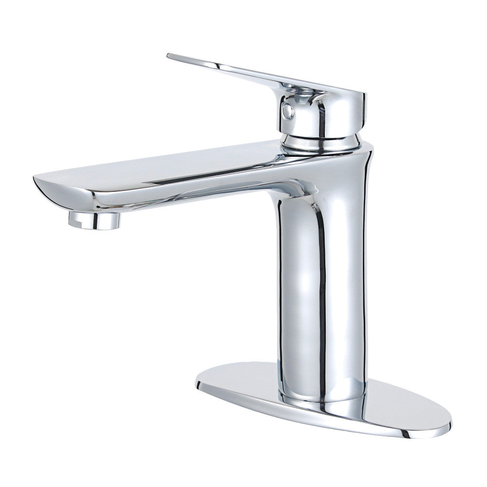 Fauceture LS4203CXL Frankfurt Single-Handle Bathroom Faucet with Deck Plate and Drain