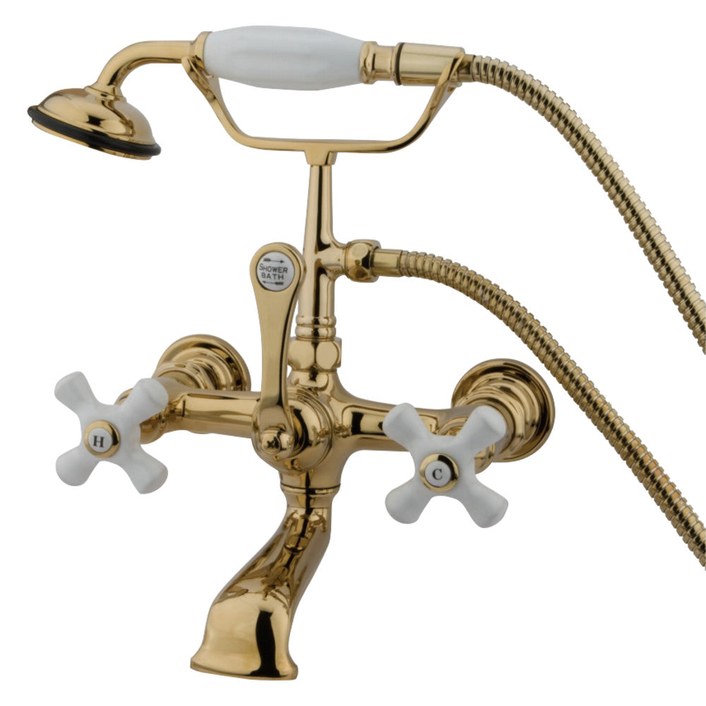 Vintage 7-Inch Wall Mount Tub Faucet with Hand Shower