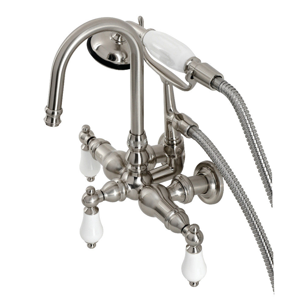 Vintage 3-3/8" Tub Wall Mount Clawfoot Tub Faucet with Hand Shower