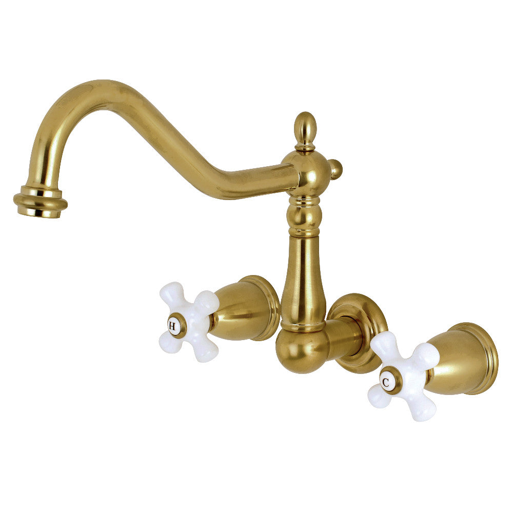 Kingston Brass KS1288PX Heritage Wall Mount Kitchen Faucet