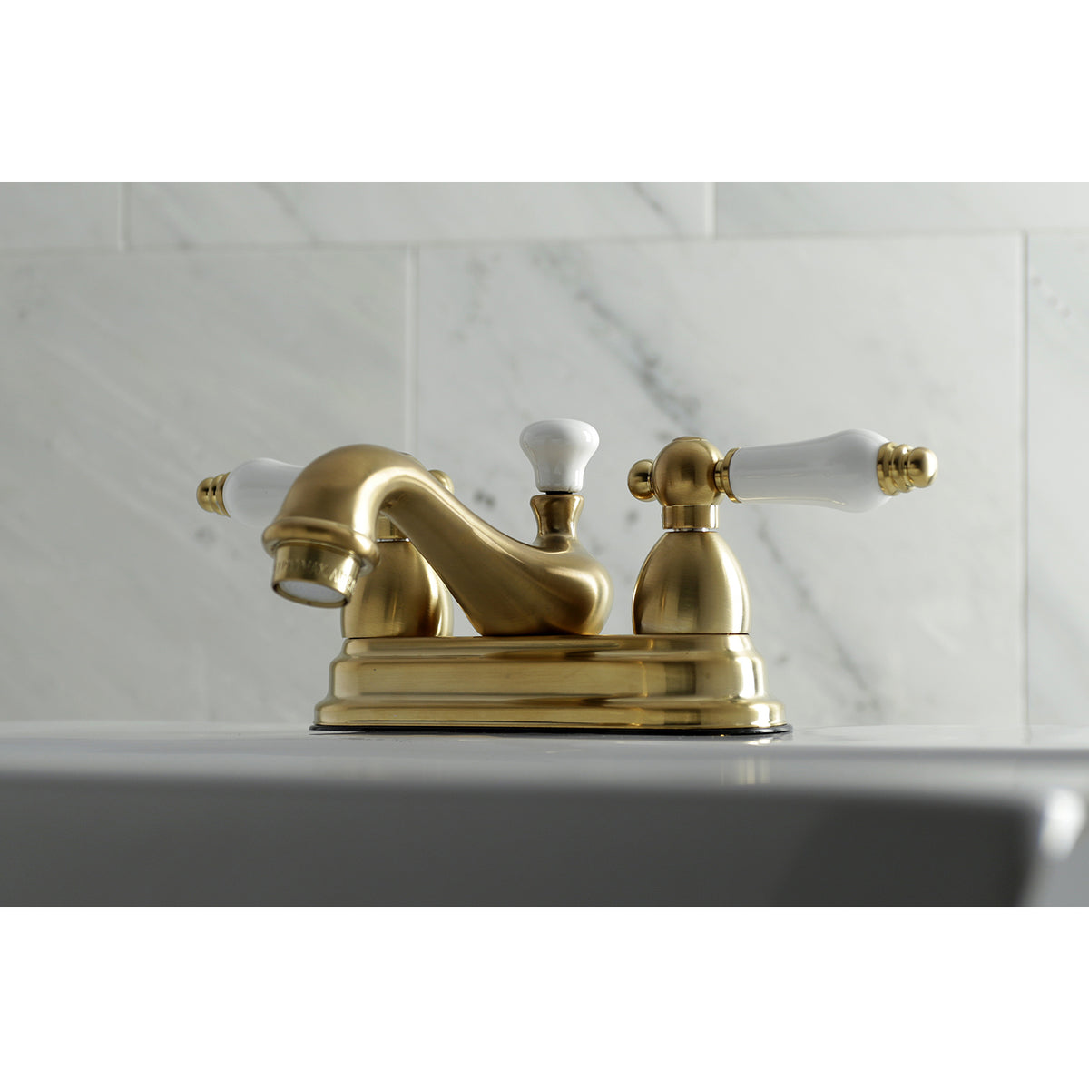 Kingston Brass KS3605PL 4 in. Centerset Bathroom Faucet