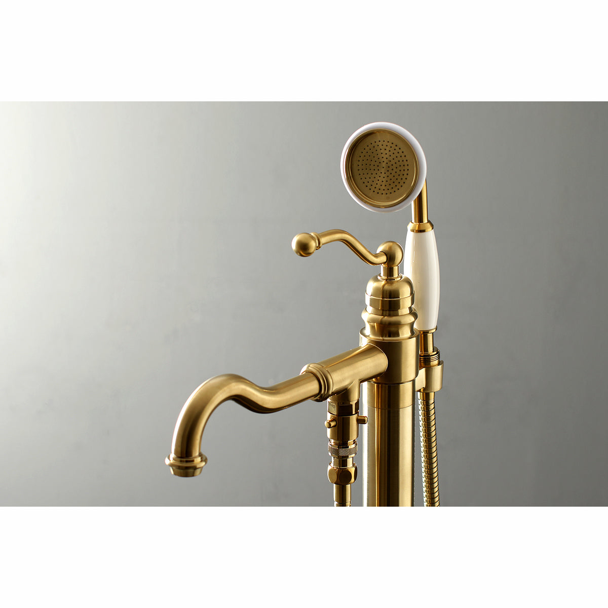 English Country Freestanding Tub Faucet with Hand Shower