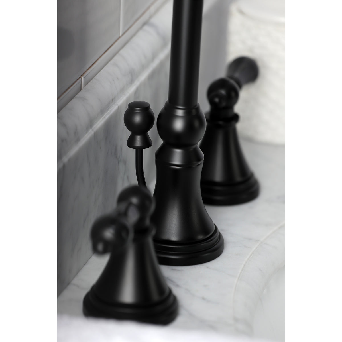 Kingston Brass KS2982PKL Duchess Widespread Bathroom Faucet with Brass Pop-Up