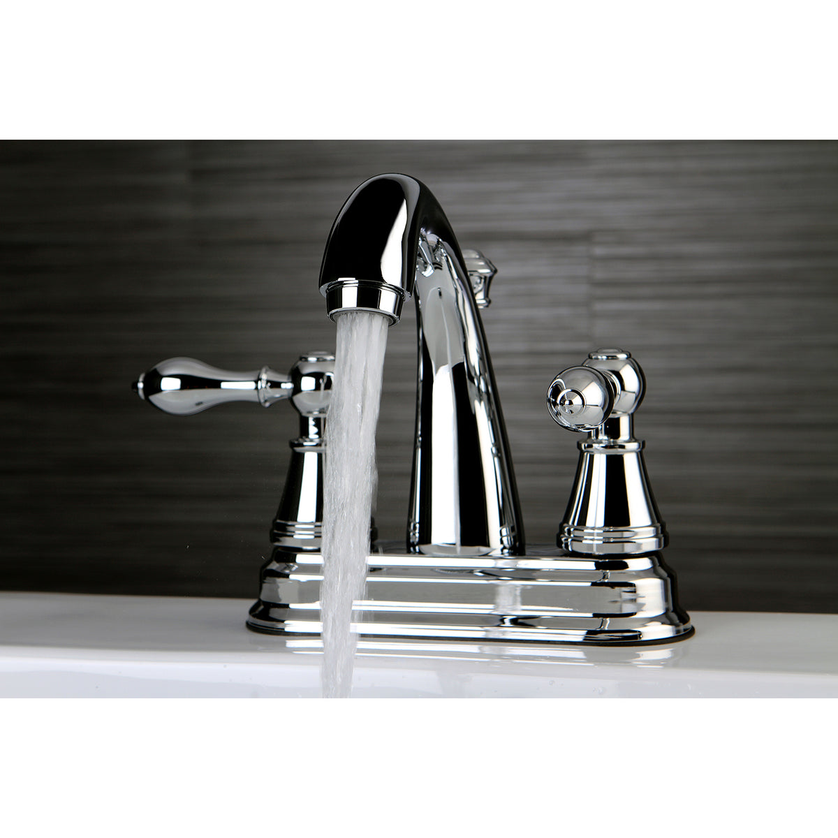 Fauceture FSY7618AL English Classic 4 in. Centerset Bathroom Faucet with Retail Pop-Up