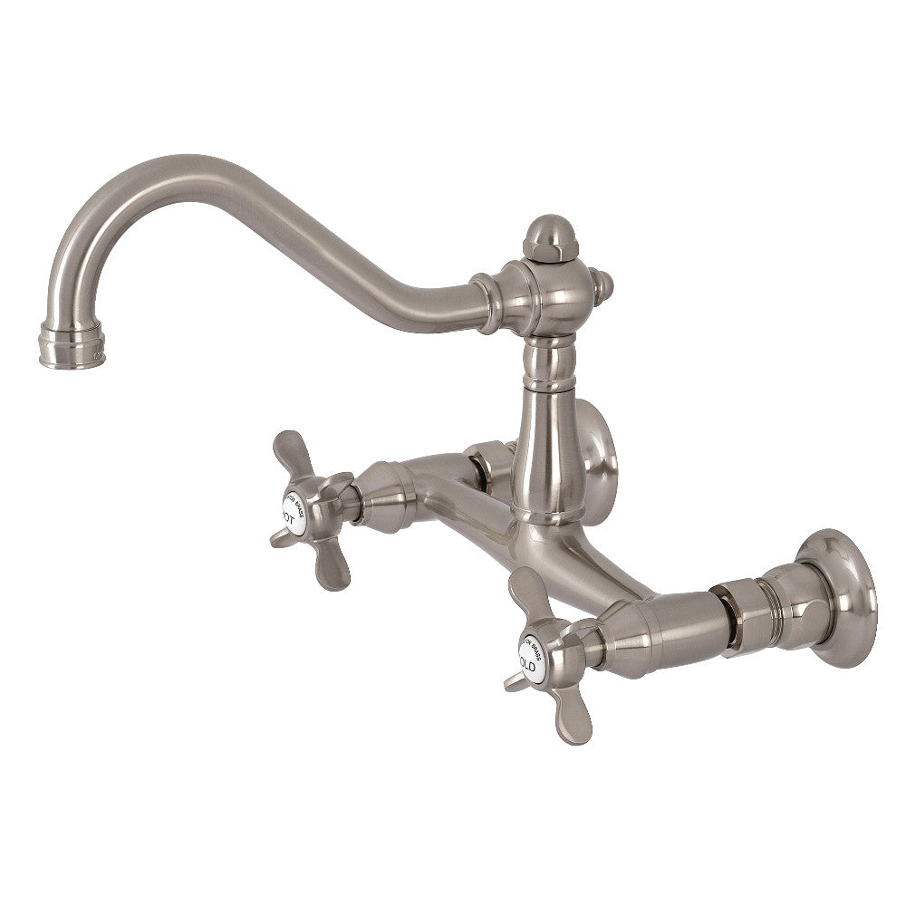 Kingston Brass KS3241BEX 8" Center Wall Mount Bathroom Faucet
