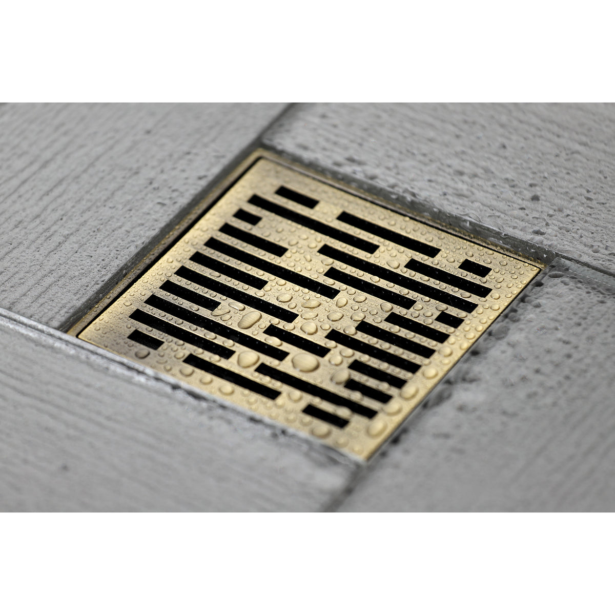 Kingston Brass Watercourse Transit 4" Square Grid Shower Drain