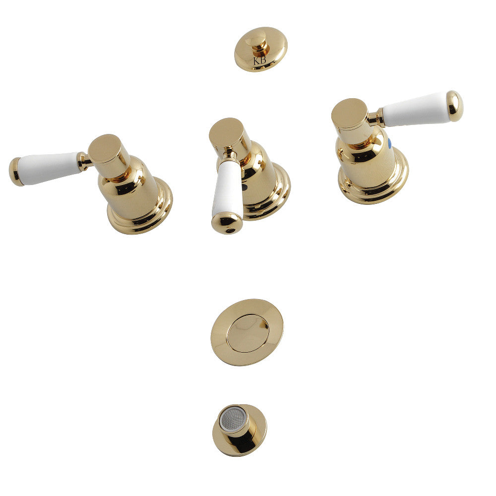Kingston Brass Paris KB6322DPL 3-Handle Bidet Faucet