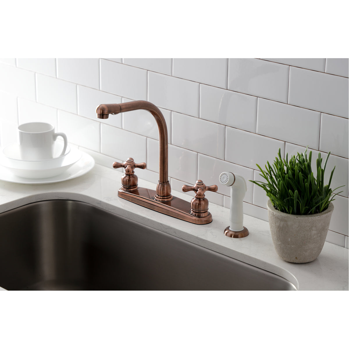 Kingston Brass KB712AX Victorian Centerset Kitchen Faucet