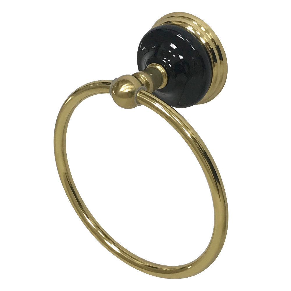 Kingston Brass Water Onyx 6 in. Towel Ring