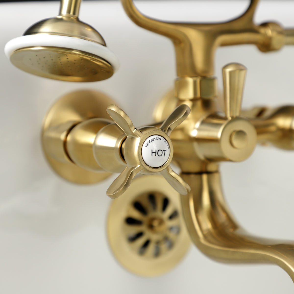 Essex Wall Mount Clawfoot Tub Faucet with Hand Shower