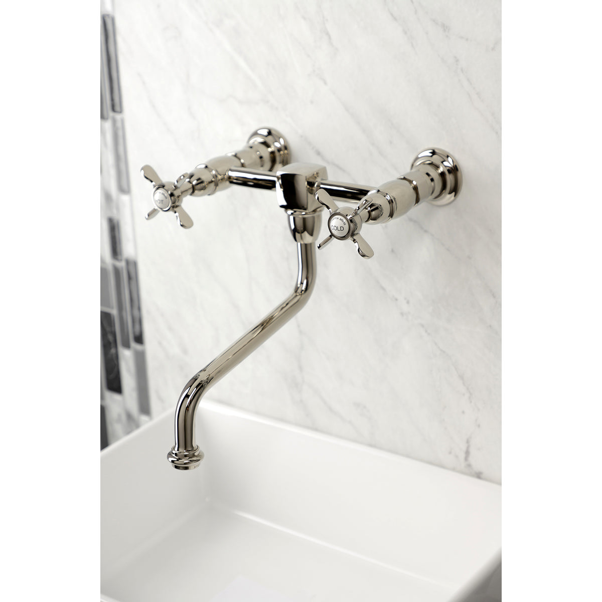 Kingston Brass KS1216BEX Essex Wall Mount Bathroom Faucet