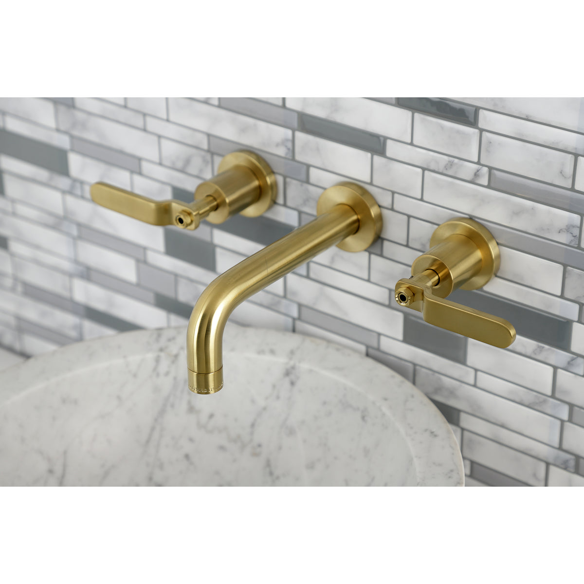 Kingston Brass KS8122KL Whitaker Two-Handle Wall Mount Bathroom Faucet