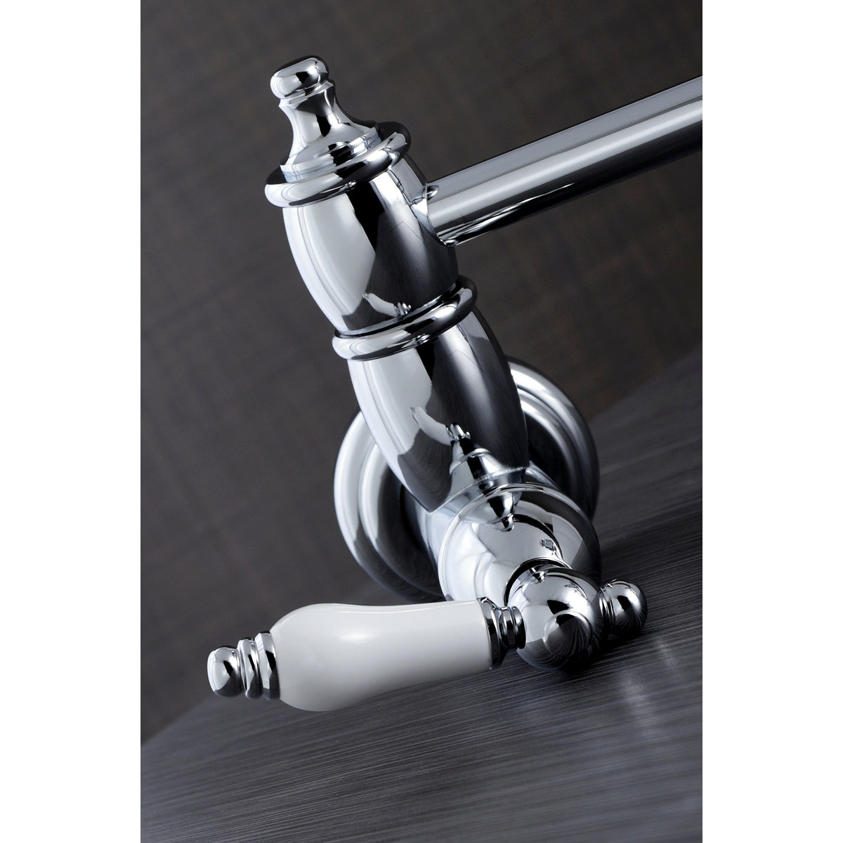 Kingston Brass KS3106PL Restoration Wall Mount Pot Filler Kitchen Faucet