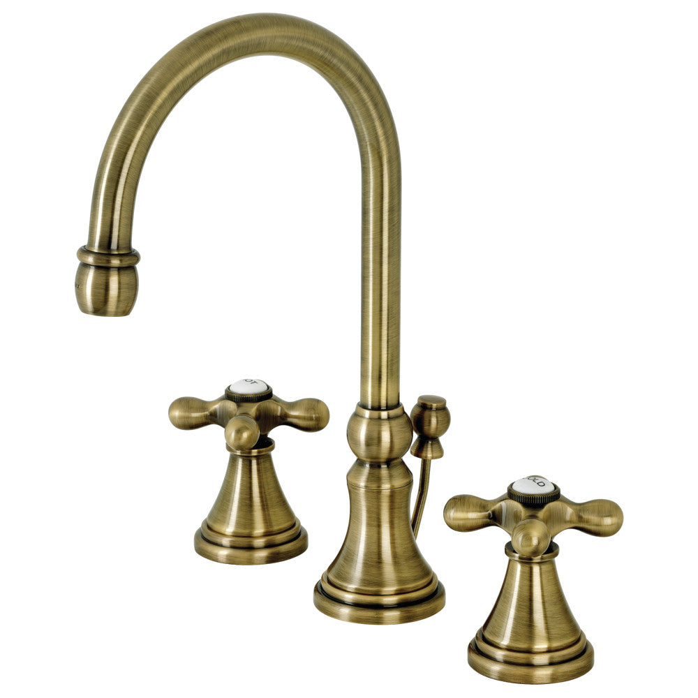 Kingston Brass KS2986AX Governor Widespread Bathroom Faucet with Brass Pop-Up