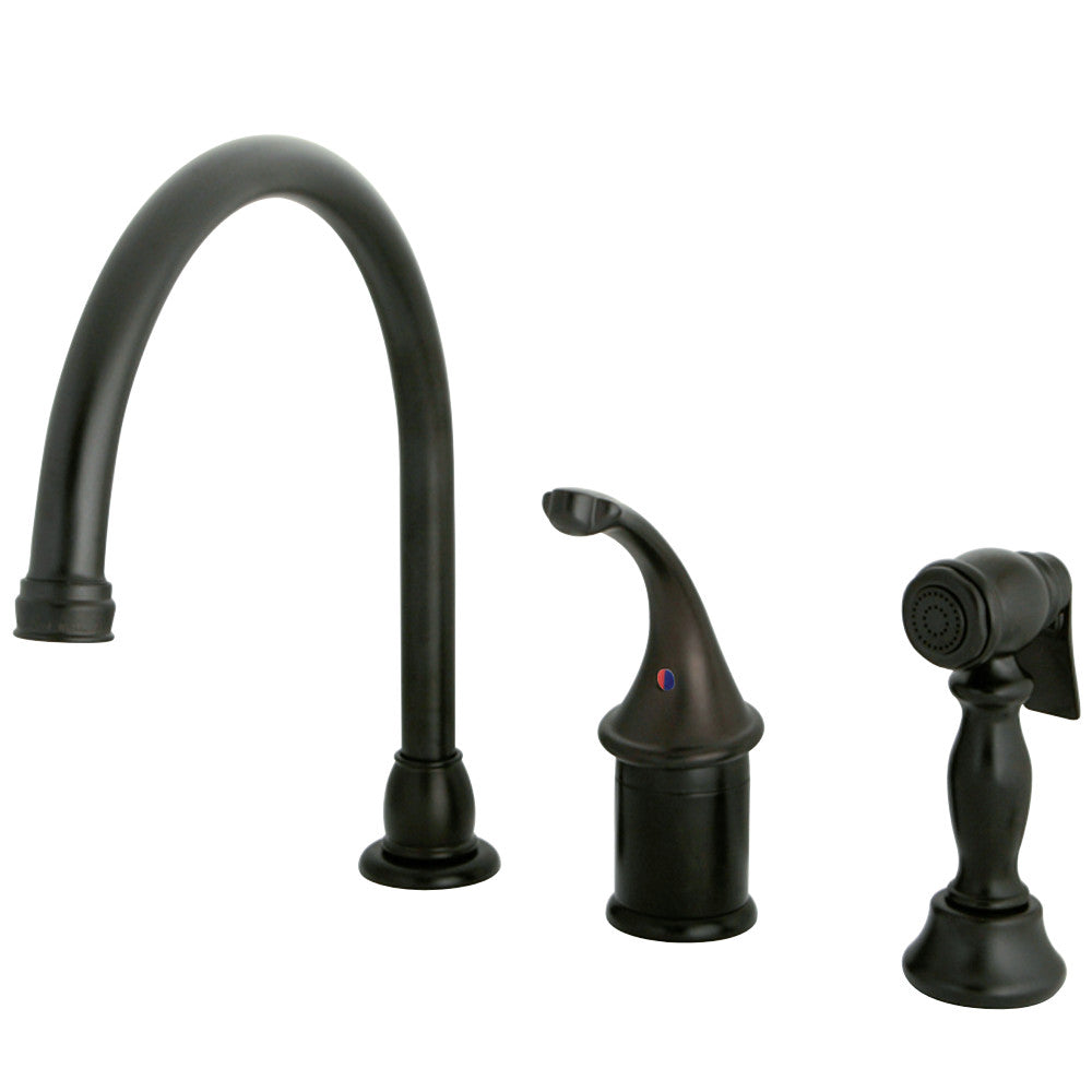 Kingston Brass KB3815GLBS Widespread Kitchen Faucet